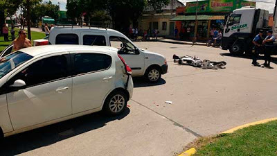 Otro motociclista al borde de la muerte por un choque en Villa María