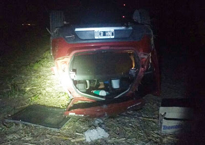 BALLESTEROS: VUELCO DE UN AUTOMOVIL EN LA RUTA 9 EN EL KM 541