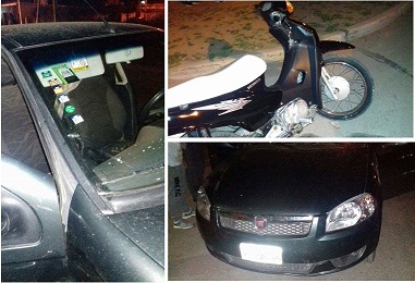 LEONES: ACCIDENTE ENTRE AUTO Y MOTO EN ZONA URBANA