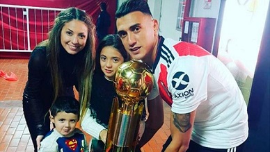 Magui Olave festejó con Matías Suárez la copa