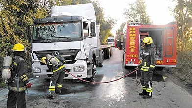 Un choque y un incendio
