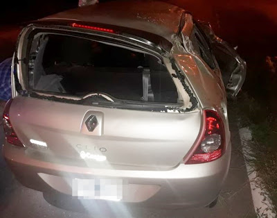 MONTES DE OCA: Vuelco de un automóvil en el cruce de 178 y 28s