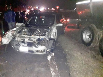 Accidente en el km 410 de Autopista Rosario - Córdoba