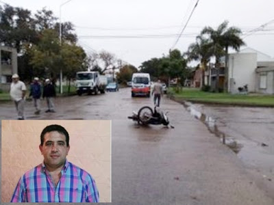  Choque entre moto y auto que involucra al periodista Juan Manuel Manassero