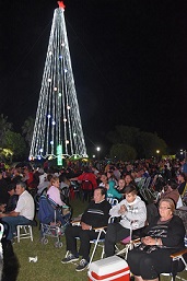 Encendieron la fiesta de la Navidad