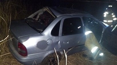 Jóvenes de Inriville protagonizaron vuelco en solitario en la ruta 6