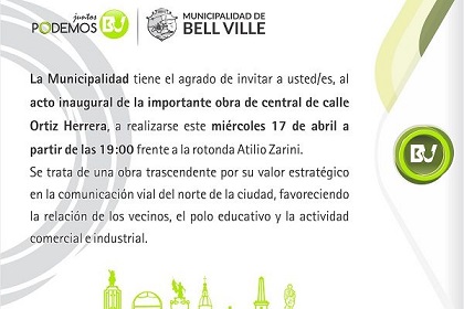Inauguración remodelación calle Ortíz Herrera