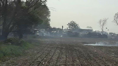 General Roca: Incendio de dimensiones en el deposito de la policía