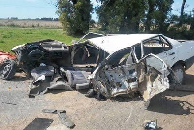 Un riocuartense falleció al colisionar en auto contra un camión cerca de Suco