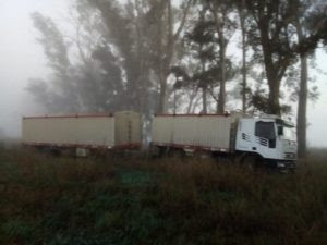 Accidente entre tres camiones en ruta 9 entre Marcos Juàrez y General Roca