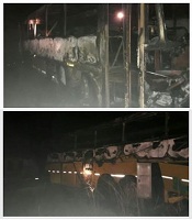  Leones: Incendio de dos colectivos en desuso propiedad de Francucci
