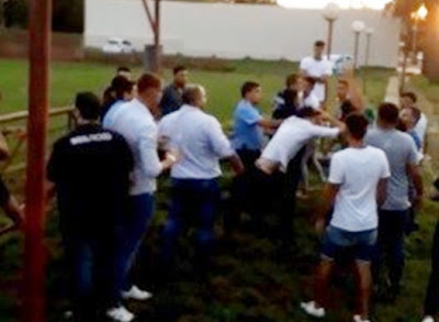 RIÑA CALLEJERA A LA SALIDA DE UN BOLICHE EN CORRAL DE BUSTOS
