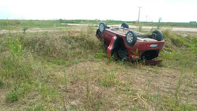 Mujeres de Río Cuarto volcaron en la curva de un camino rural