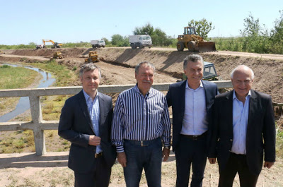 TORTUGAS: El presidente Macri en la presentación formal del inicio de obra del canal San Antonio