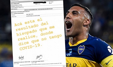 Wanchope Ábila confirmó que no tiene coronavirus