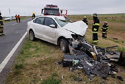 Una mujer herida tras un choque en ruta 7, cerca de General Levalle