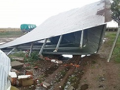 Fuertes vientos, granizo y lluvia azotaron a gran parte de la provincia