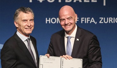  Macri como presidente de la Fundación FIFA