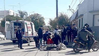 Joven motociclista sufrió grave lesión en el rostro