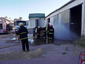 MARCOS JUAREZ: Incendio en un galpón de la antigua firma Schiarre