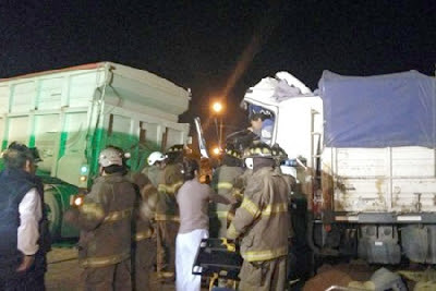 Un camionero de Moldes, con heridas graves en un choque en Santa Fe
