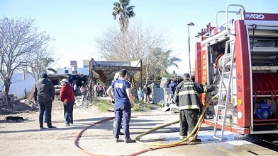 Incendio en barrio San Juan Bautista