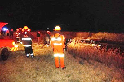 RUTA 3: Accidente de un automóvil en Villa Los Patos