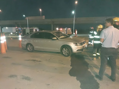 SALIDA DE BOMBEROS POR ACCIDENTE EN LA AUTOPISTA
