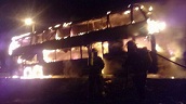 Se prendió fuego un colectivo de Chevallier cerca de James Craik