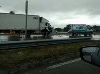 Tras la lluvia en Córdoba, choque en la avenida Circunvalación