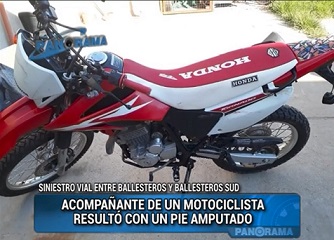 Un villamariense sufrió la amputación de un pie