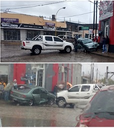 Accidente de transito en Bell Ville en la intersección de Bv. Ascasubi y Salta