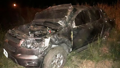 Accidente en solitario, sobre ruta provincial 3 norte, a la altura del canal derivador.